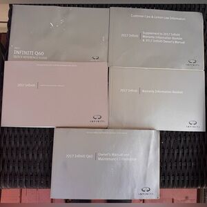 2017 Infiniti Q60 Owners Manual NO CASE